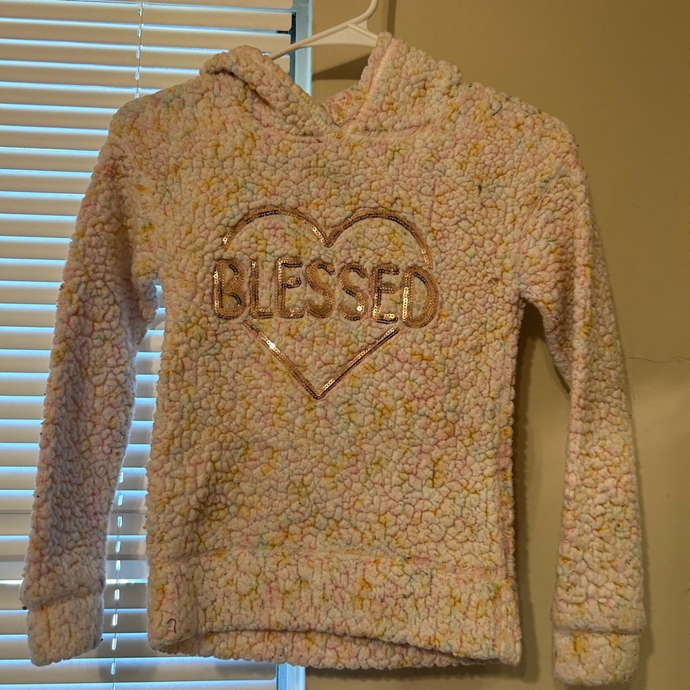 Girls pullover hoodie sweater size 7/8